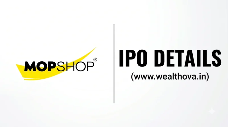 Mopshop Distribution IPO Details banner featuring official Mopshop logo and Wealthova branding