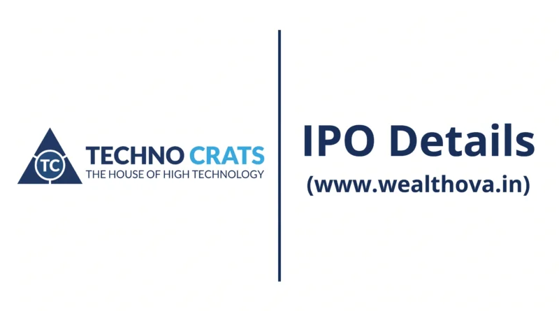 Technocrats Plasma Systems IPO Details banner featuring company logo and Wealthova website link