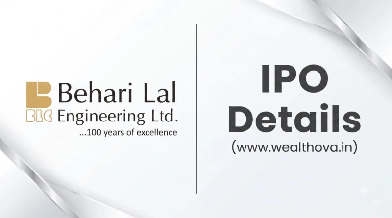 Behari Lal Engineering IPO Details banner featuring logo and Wealthova portal