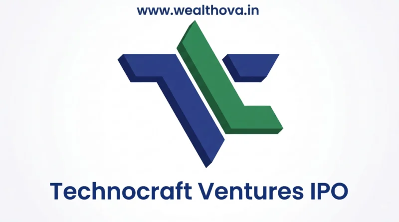 Technocraft Ventures IPO featured image displaying company branding, logo, and website details on Wealthova